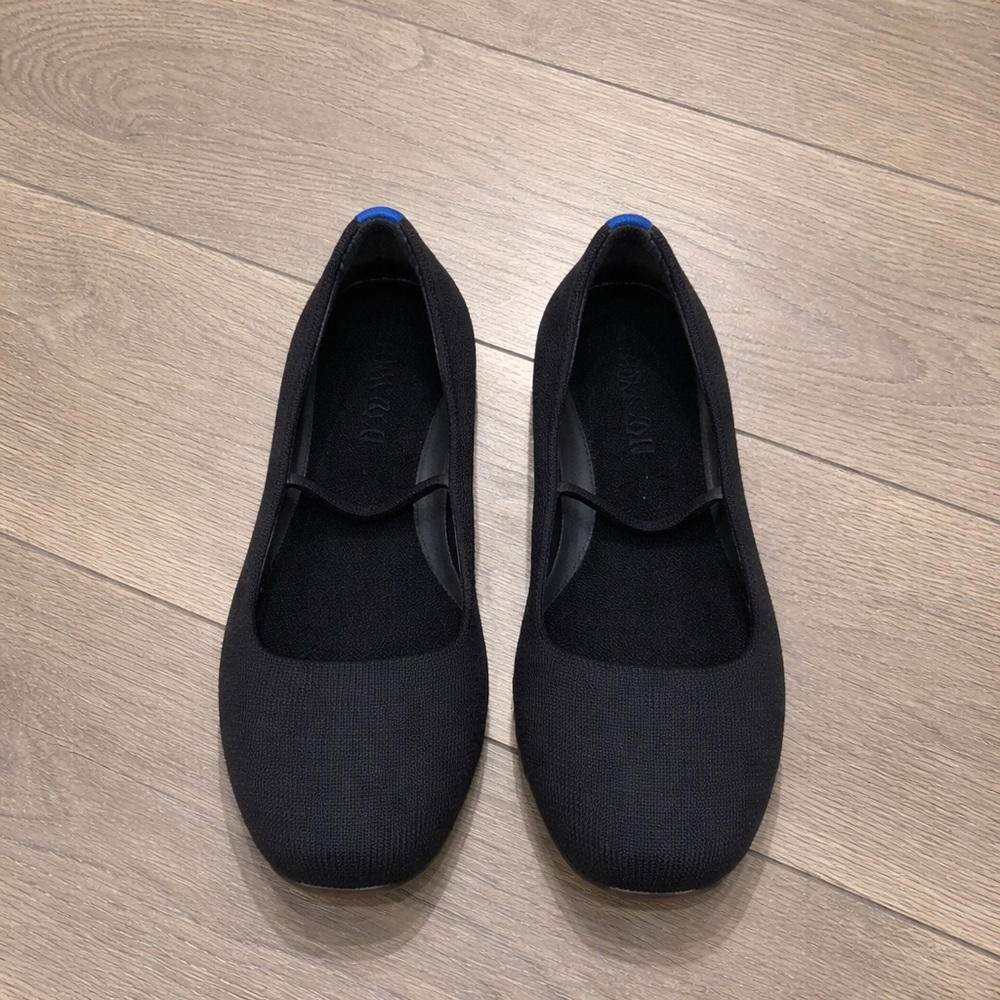 Rothy's The Max Square Mary Jane in Black Knit